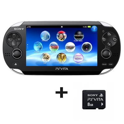 Kit Sony Psvita 3g Negra  Memory Card 8gb